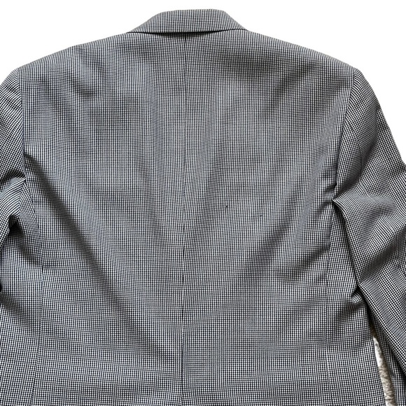 Stafford Men’s Houndstooth Suit Blazer Jacket Size 40R Two Button Suiting - Picture 5 of 12